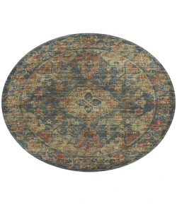 Dalyn Tuscany TU13 Teal 4' x 4' Round Rug