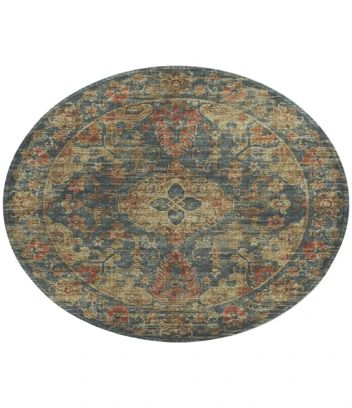 Dalyn Tuscany TU13 Teal 4' x 4' Round Rug