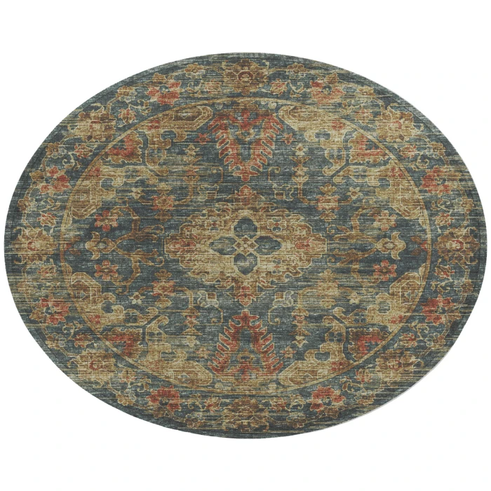 Dalyn Tuscany TU13 Teal 6' x 6' Round Rug