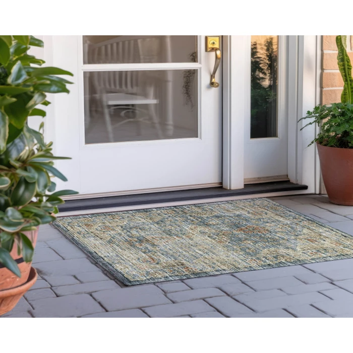 Dalyn Tuscany TU13 Teal 1'8" x 2'6" Rug