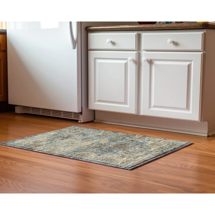 Dalyn Tuscany TU13 Teal 1'8" x 2'6" Rug