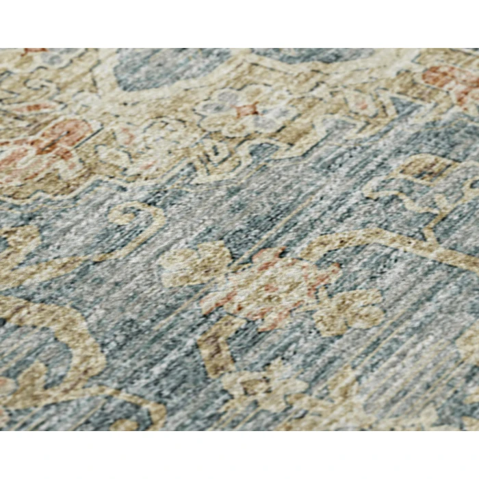 Dalyn Tuscany TU13 Teal 2'6" x 8' Runner Rug