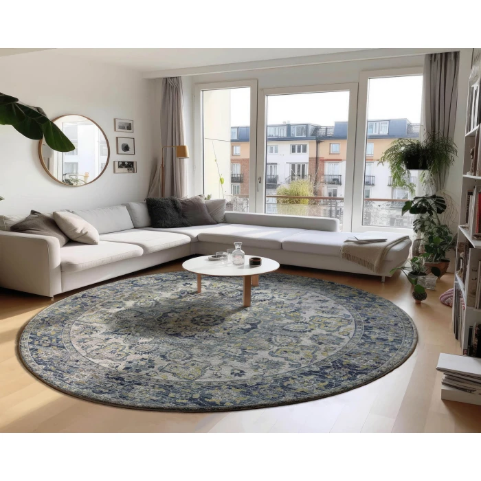 Dalyn Tuscany TU1 Silver 10' x 10' Round Rug