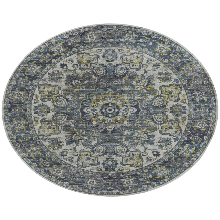 Dalyn Tuscany TU1 Silver 10' x 10' Round Rug
