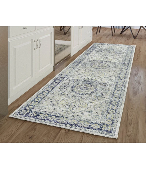 Dalyn Tuscany TU1 Silver 2'6" x 8' Runner Rug