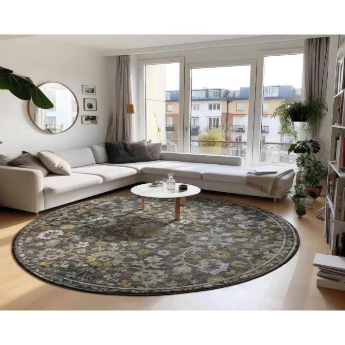Dalyn Tuscany TU2 Gray 8' x 8' Round Rug