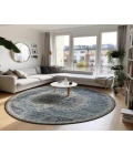 Dalyn Tuscany TU4 Blue 4' x 4' Round Rug