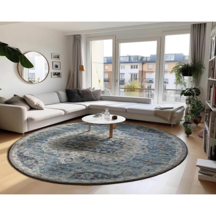 Dalyn Tuscany TU4 Blue 10' x 10' Round Rug
