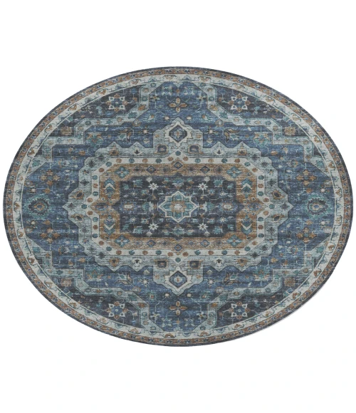 Dalyn Tuscany TU4 Blue 4' x 4' Round Rug