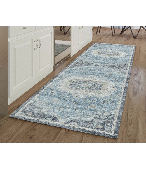 Dalyn Tuscany TU4 Blue 2'6" x 10' Runner Rug