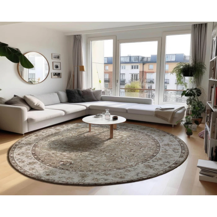 Dalyn Tuscany TU5 Taupe 6' x 6' Round Rug