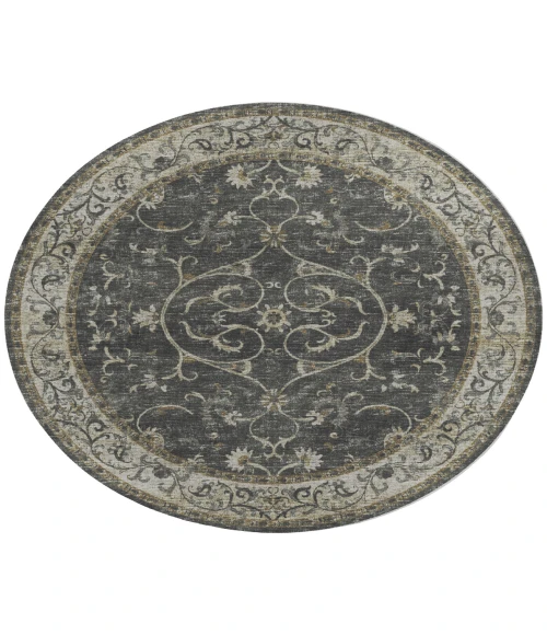 Dalyn Tuscany TU6 Charcoal 6' x 6' Round Rug