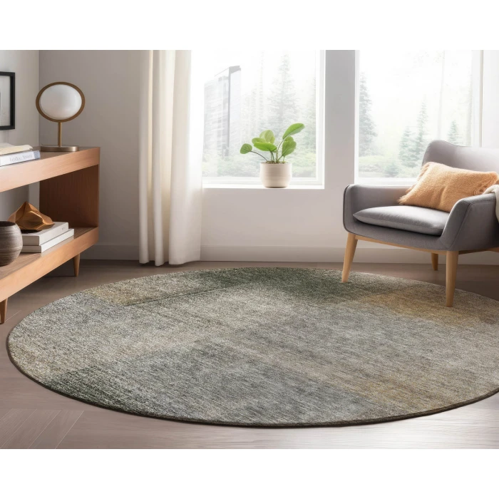 Dalyn Luxury Washable Trevi TV10 Mocha 8' x 8' Round Rug
