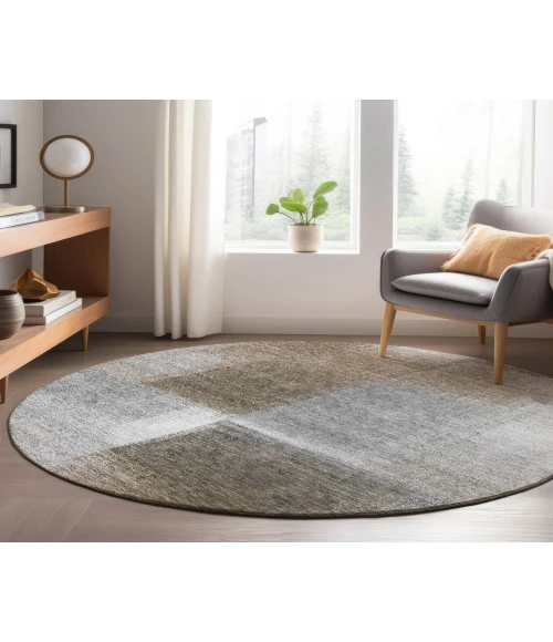 Dalyn Luxury Washable Trevi TV10 Pewter 8' x 8' Round Rug