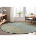 Dalyn Luxury Washable Trevi TV11 Blue 8' x 8' Round Rug