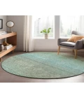 Dalyn Luxury Washable Trevi TV11 Teal 8' x 8' Round Rug