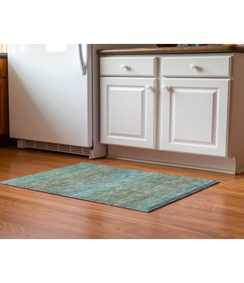 Dalyn Luxury Washable Trevi TV11 Teal 1'8" x 2'6" Rug