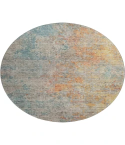 Dalyn Luxury Washable Trevi TV13 Teal 8' x 8' Round Rug