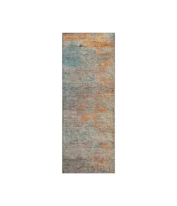 Dalyn Luxury Washable Trevi TV13 Teal 2'3" x 7'6" Runner Rug