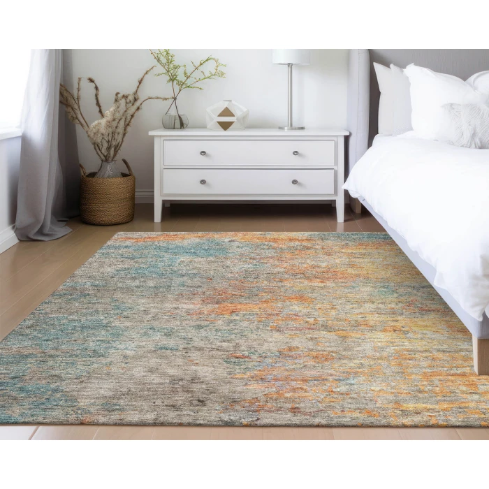 Dalyn Luxury Washable Trevi TV13 Teal 5' x 7'6" Rug