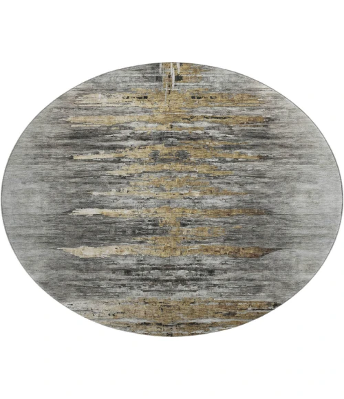 Dalyn Luxury Washable Trevi TV14 Gray 8' x 8' Round Rug