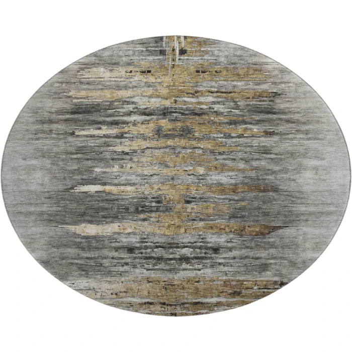 Dalyn Luxury Washable Trevi TV14 Gray 8' x 8' Round Rug