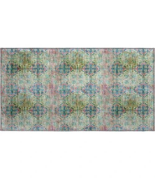Dalyn Luxury Washable Trevi TV16 Green 1'8" x 2'6" Rug