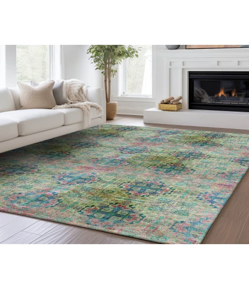 Dalyn Luxury Washable Trevi TV16 Green 3' x 5' Rug