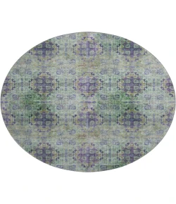 Dalyn Luxury Washable Trevi TV16 Purple 8' x 8' Round Rug