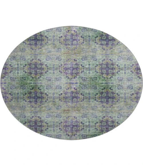 Dalyn Luxury Washable Trevi TV16 Purple 8' x 8' Round Rug