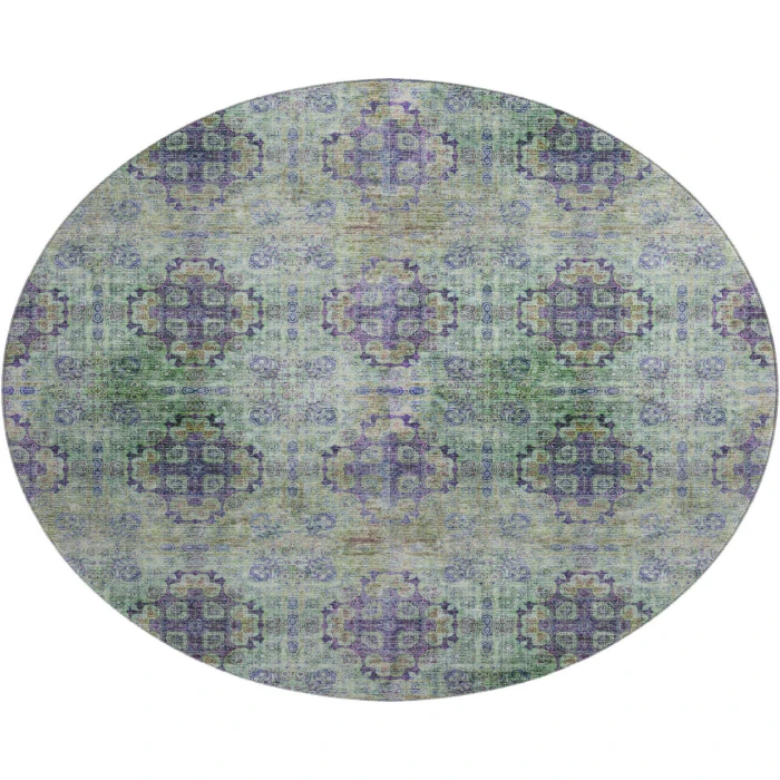 Dalyn Luxury Washable Trevi TV16 Purple 8' x 8' Round Rug