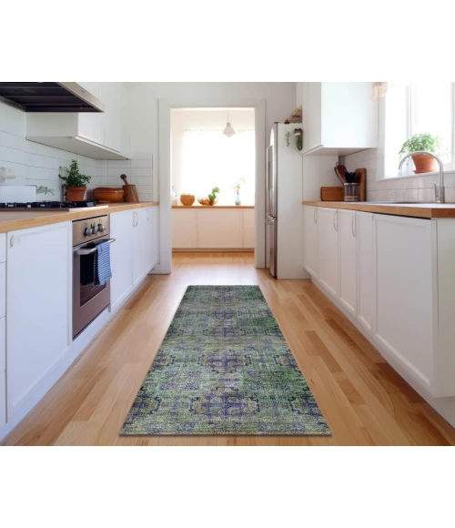 Dalyn Luxury Washable Trevi TV16 Purple 2'3" x 7'6" Runner Rug