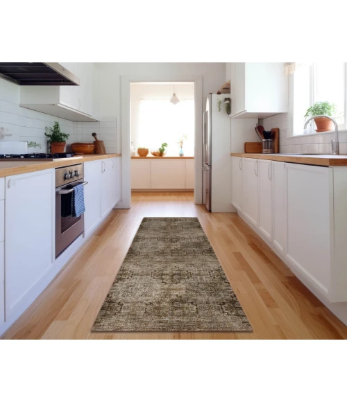 Dalyn Luxury Washable Trevi TV16 Taupe 2'3" x 7'6" Runner Rug