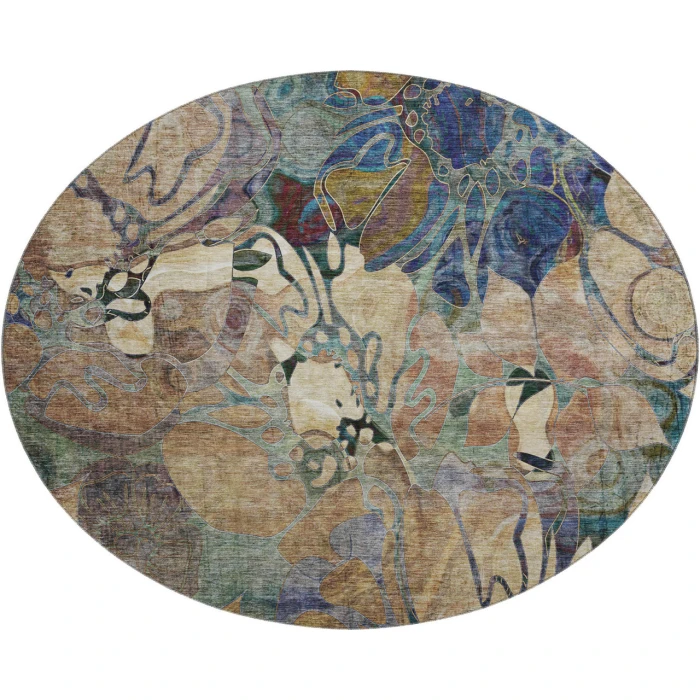 Dalyn Luxury Washable Trevi TV17 Beige 8' x 8' Round Rug