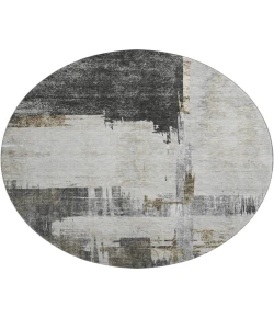 Dalyn Luxury Washable Trevi TV18 Gray 8' x 8' Round Rug