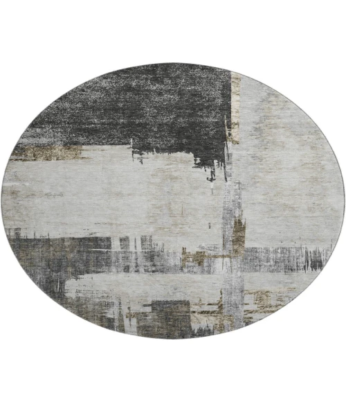 Dalyn Luxury Washable Trevi TV18 Gray 8' x 8' Round Rug