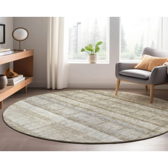 Dalyn Luxury Washable Trevi TV19 Taupe 8' x 8' Round Rug