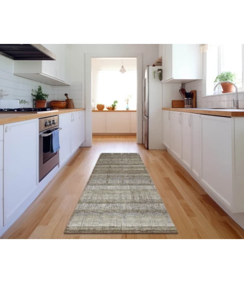 Dalyn Luxury Washable Trevi TV19 Taupe 2'3" x 7'6" Runner Rug