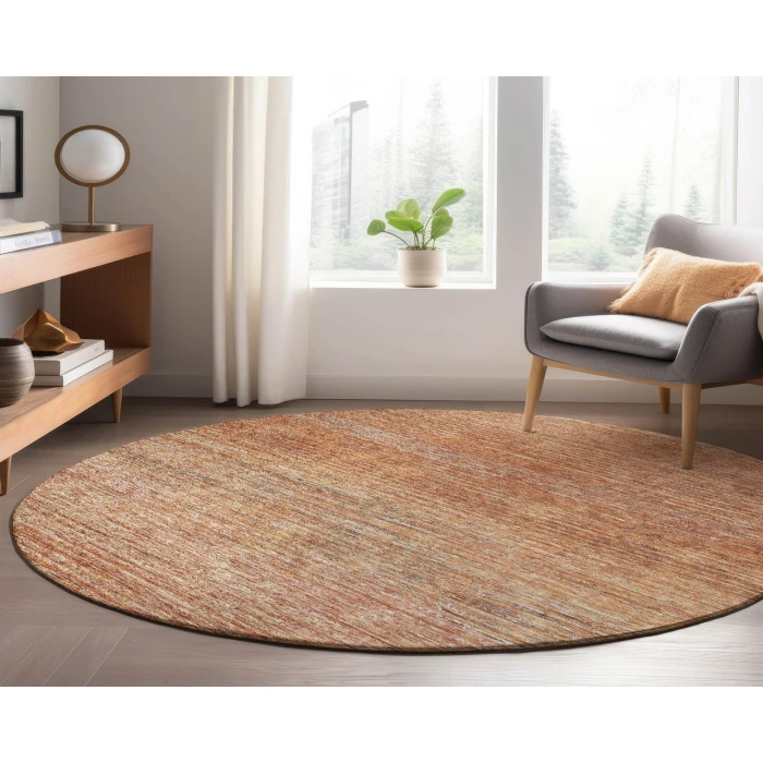 Dalyn Luxury Washable Trevi TV1 Copper 8' x 8' Round Rug