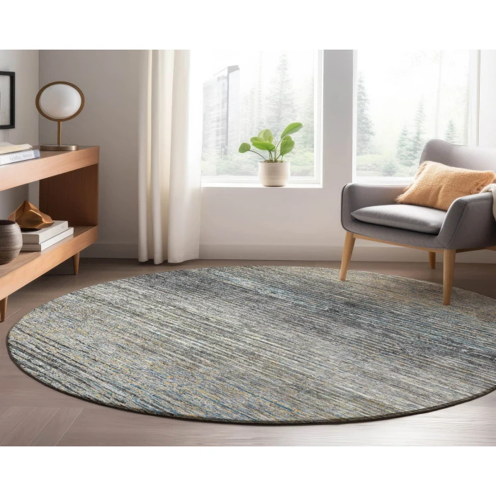 Dalyn Luxury Washable Trevi TV1 Granite 8' x 8' Round Rug