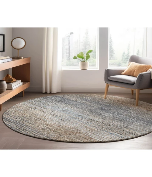 Dalyn Luxury Washable Trevi TV1 Pewter 8' x 8' Round Rug