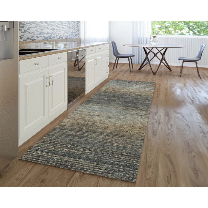 Dalyn Luxury Washable Trevi TV1 Pewter 2'3" x 7'6" Runner Rug
