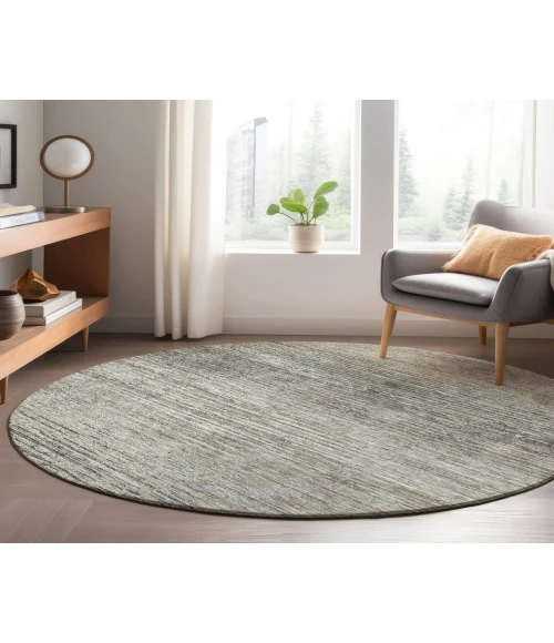 Dalyn Luxury Washable Trevi TV1 Taupe 8' x 8' Round Rug