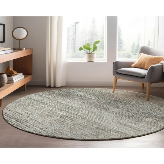 Dalyn Luxury Washable Trevi TV1 Taupe 8' x 8' Round Rug