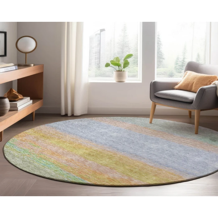 Dalyn Luxury Washable Trevi TV2 Lavender 8' x 8' Round Rug