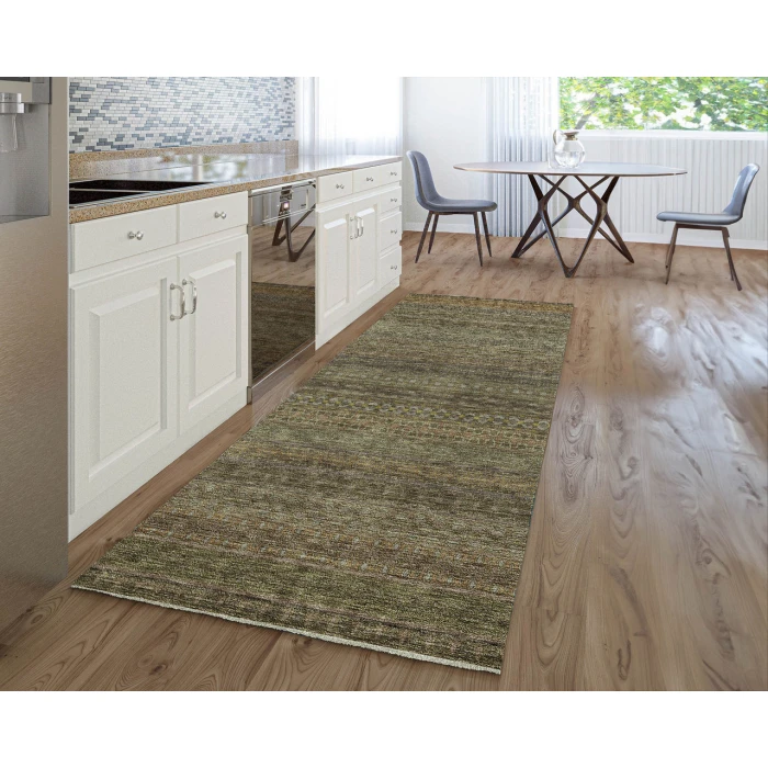 Dalyn Luxury Washable Trevi TV3 Khaki 2'3" x 7'6" Runner Rug