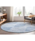 Dalyn Luxury Washable Trevi TV4 Blue 8' x 8' Round Rug