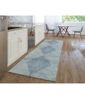 Dalyn Luxury Washable Trevi TV4 Blue 2'3" x 7'6" Runner Rug