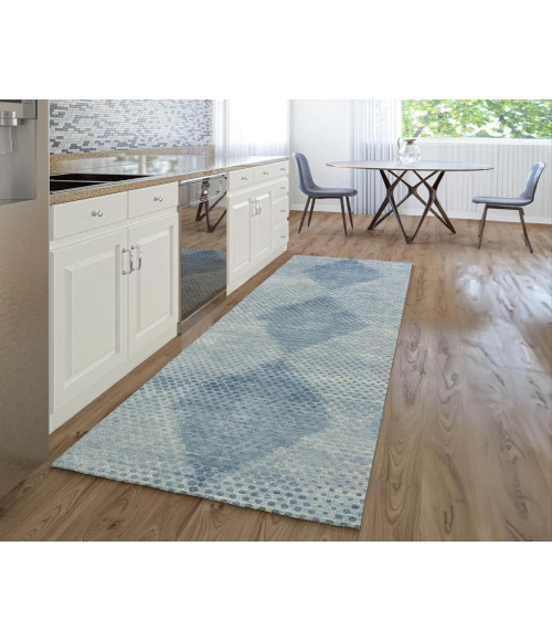 Dalyn Luxury Washable Trevi TV4 Blue 2'3" x 7'6" Runner Rug