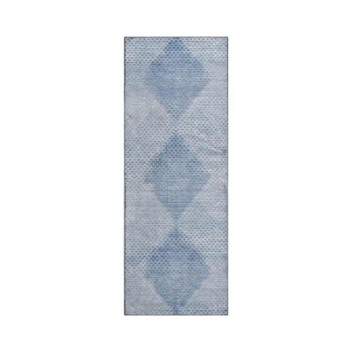 Dalyn Luxury Washable Trevi TV4 Blue 2'3" x 7'6" Runner Rug